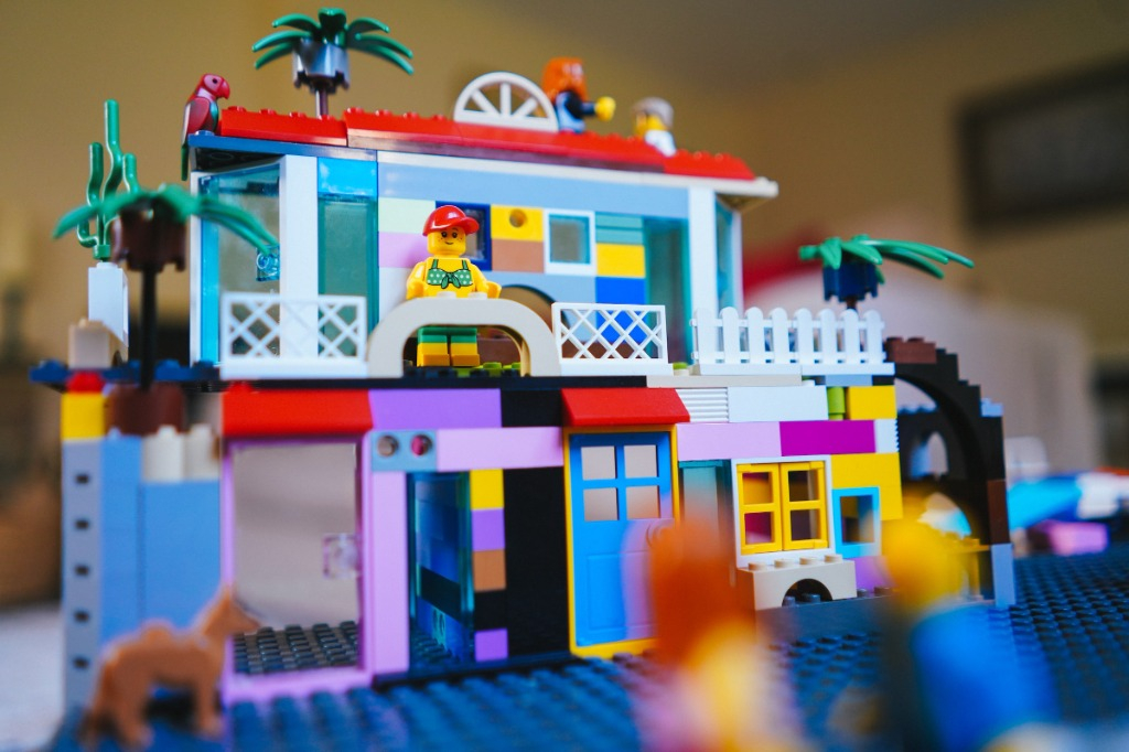 A colorful Lego house